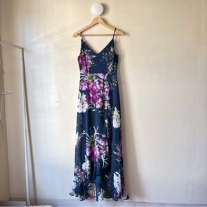 Lulu's Passion Island Teal Blue Floral Maxi Dress